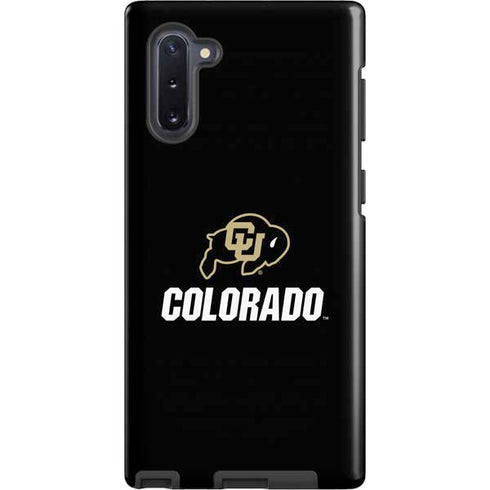 University of Colorado CU Logo on Black Galaxy Cases