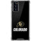 University of Colorado CU Logo on Black Galaxy Note20 5G Clear Case