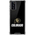 University of Colorado CU Logo on Black Galaxy Note20 5G Clear Case
