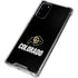 University of Colorado CU Logo on Black Galaxy Note20 5G Clear Case