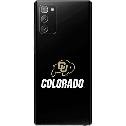 University of Colorado CU Logo on Black Galaxy Note20 5G Skin