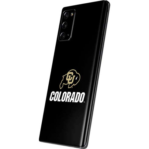 University of Colorado CU Logo on Black Galaxy Note20 5G Skin