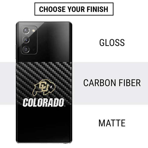 University of Colorado CU Logo on Black Galaxy Note20 5G Skin