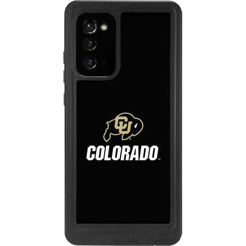 University of Colorado CU Logo on Black Galaxy Note20 5G Waterproof Case