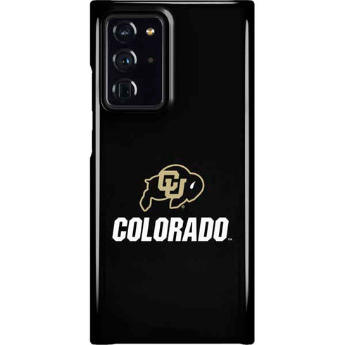 University of Colorado CU Logo on Black Galaxy Cases
