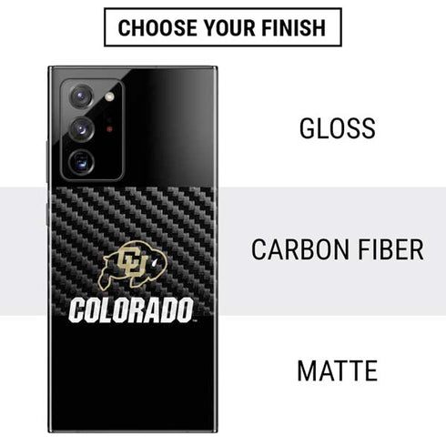 University of Colorado CU Logo on Black Galaxy Note20 Ultra 5G Skin