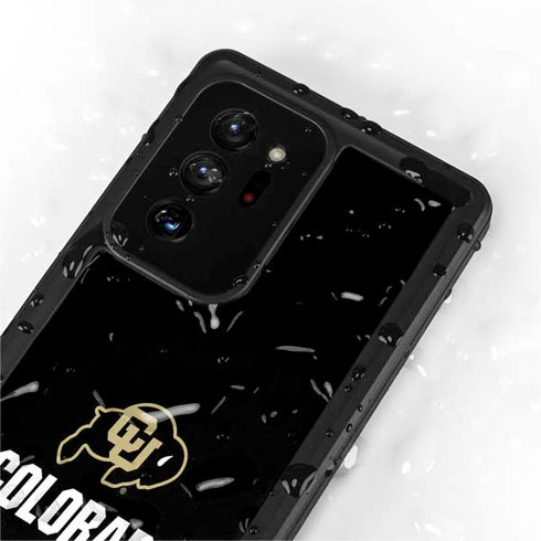 University of Colorado CU Logo on Black Galaxy Note20 Ultra 5G Waterproof Case