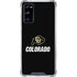 University of Colorado CU Logo on Black Galaxy S20 FE Clear Case
