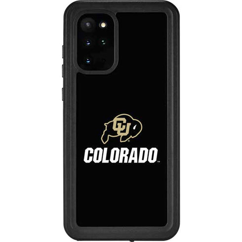 University of Colorado CU Logo on Black Galaxy S20 Plus Waterproof Case