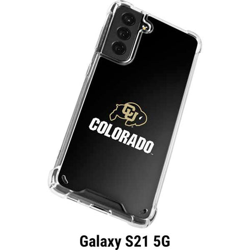 University of Colorado CU Logo on Black Galaxy S21 5G Clear Case