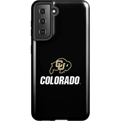 University of Colorado CU Logo on Black Galaxy S21 5G Pro Case