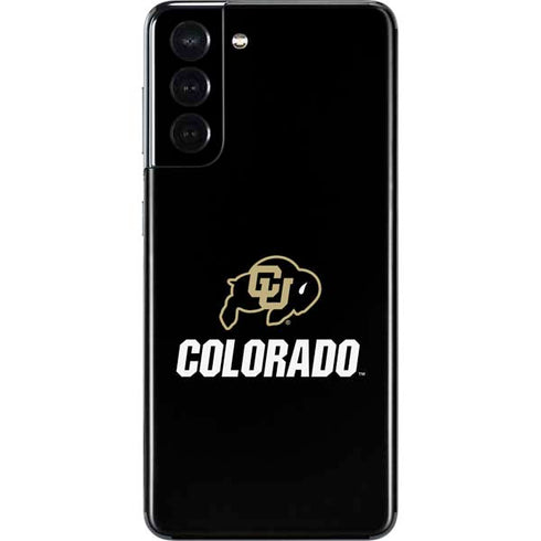 University of Colorado CU Logo on Black Galaxy S21 5G Skin