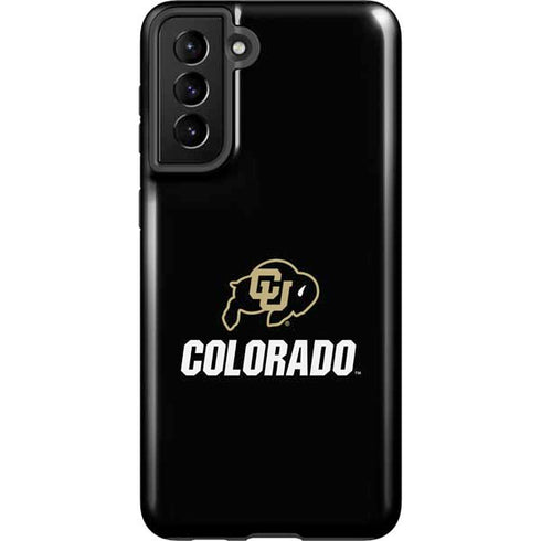 University of Colorado CU Logo on Black Galaxy S21 FE Pro Case