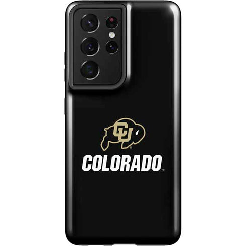 University of Colorado CU Logo on Black Galaxy S21 Ultra 5G Pro Case