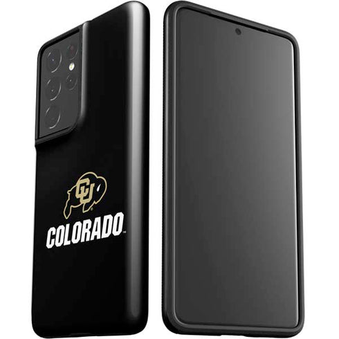 University of Colorado CU Logo on Black Galaxy S21 Ultra 5G Pro Case