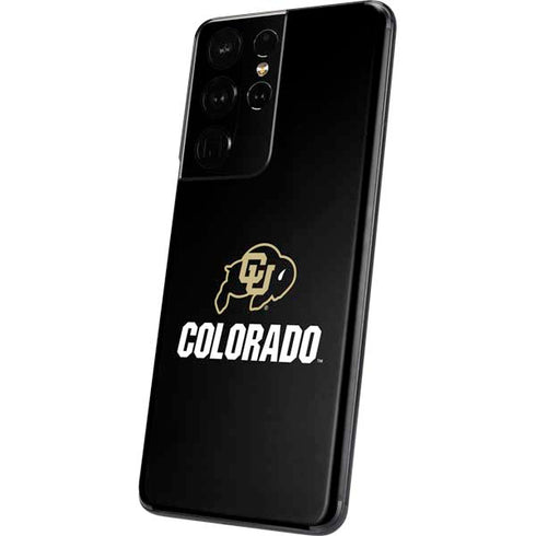 University of Colorado CU Logo on Black Galaxy S21 Ultra 5G Skin