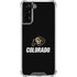 University of Colorado CU Logo on Black Galaxy S22 Plus Clear Case