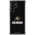 University of Colorado CU Logo on Black Galaxy S22 Ultra Clear Case