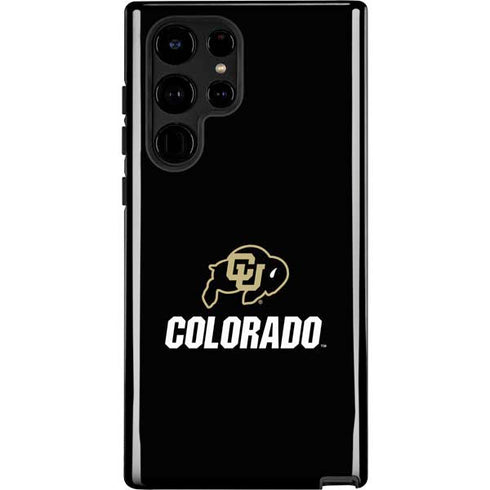 University of Colorado CU Logo on Black Galaxy S22 Ultra Pro Case