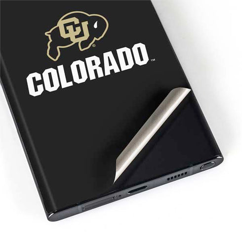 University of Colorado CU Logo on Black Galaxy S22 Ultra Skin