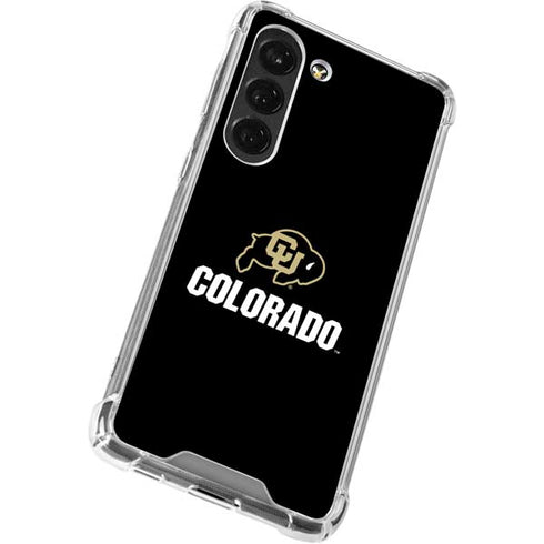 University of Colorado CU Logo on Black Galaxy S23 Clear Case