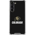 University of Colorado CU Logo on Black Galaxy S23 Plus Clear Case
