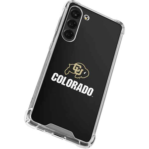 University of Colorado CU Logo on Black Galaxy S23 Plus Clear Case