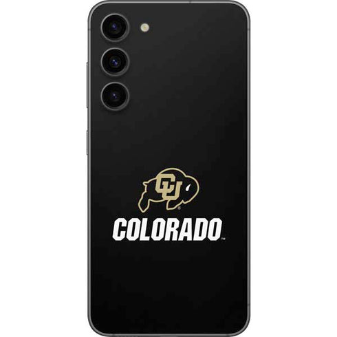 University of Colorado CU Logo on Black Galaxy S23 Plus Skin