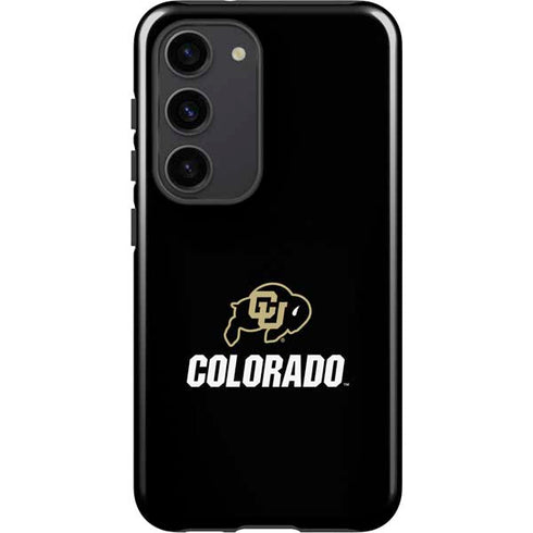 University of Colorado CU Logo on Black Galaxy S23 Pro Case