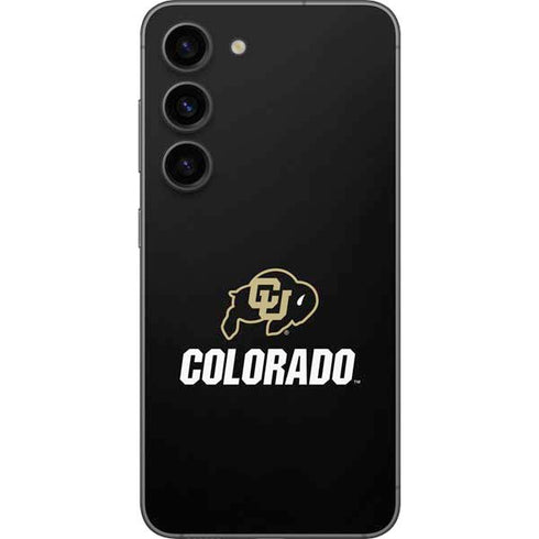 University of Colorado CU Logo on Black Galaxy S23 Skin