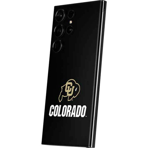 University of Colorado CU Logo on Black Galaxy S23 Ultra Skin