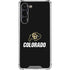 University of Colorado CU Logo on Black Galaxy S24 FE Clear Case