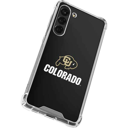 University of Colorado CU Logo on Black Galaxy S24 FE Clear Case
