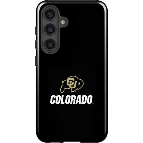 University of Colorado CU Logo on Black Galaxy S25 Impact Case