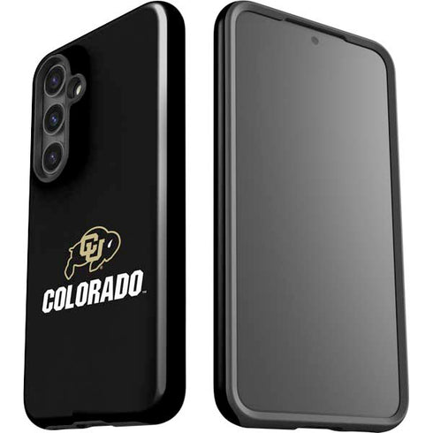 University of Colorado CU Logo on Black Galaxy S25 Impact Case