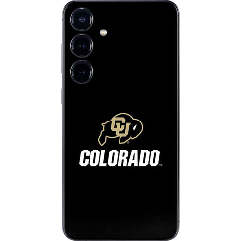 University of Colorado CU Logo on Black Galaxy S25 Plus Skin