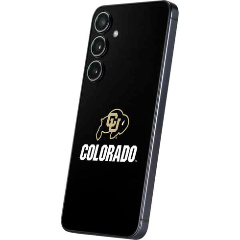 University of Colorado CU Logo on Black Galaxy S25 Plus Skin