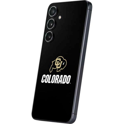 University of Colorado CU Logo on Black Galaxy S25 Skin