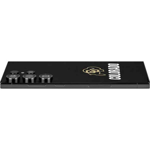 University of Colorado CU Logo on Black Galaxy S25 Ultra Skin