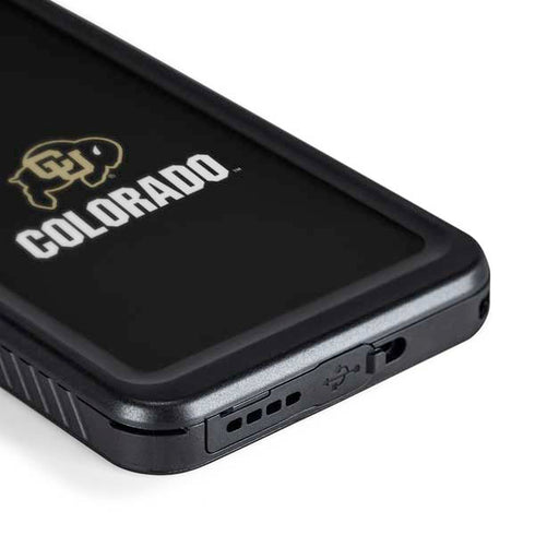 University of Colorado CU Logo on Black Galaxy S24 Waterproof Case