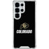 University of Colorado CU Logo on Black Galaxy S25 Ultra Clear Case