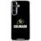 University of Colorado CU Logo on Black Galaxy S26 Clear Case