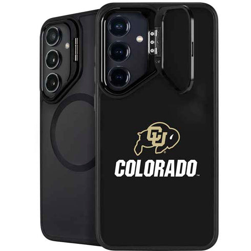 University of Colorado CU Logo on Black Galaxy S26 Kickstand Case