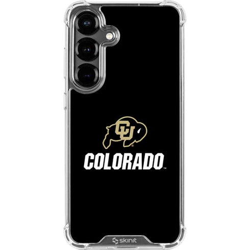 University of Colorado CU Logo on Black Galaxy S26 Plus Clear Case