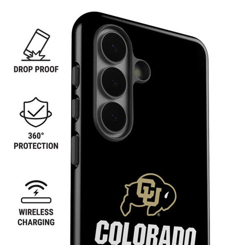 University of Colorado CU Logo on Black Galaxy S26 Plus Impact Case