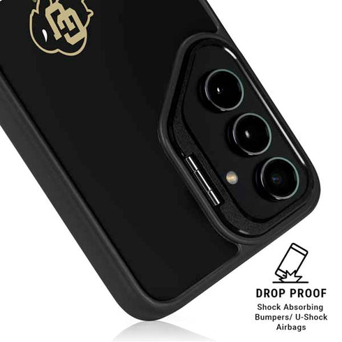 University of Colorado CU Logo on Black Galaxy S26 Plus Kickstand Case