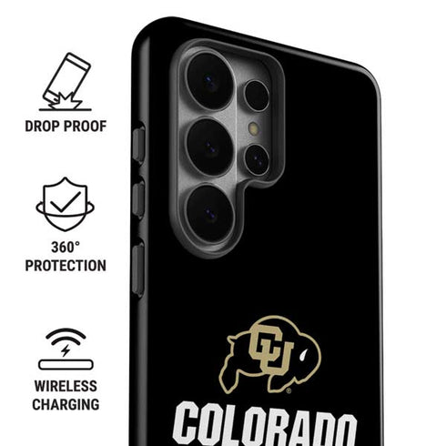 University of Colorado CU Logo on Black Galaxy S26 Ultra Impact Case