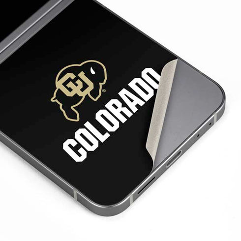 University of Colorado CU Logo on Black Galaxy Z Flip6 Skin