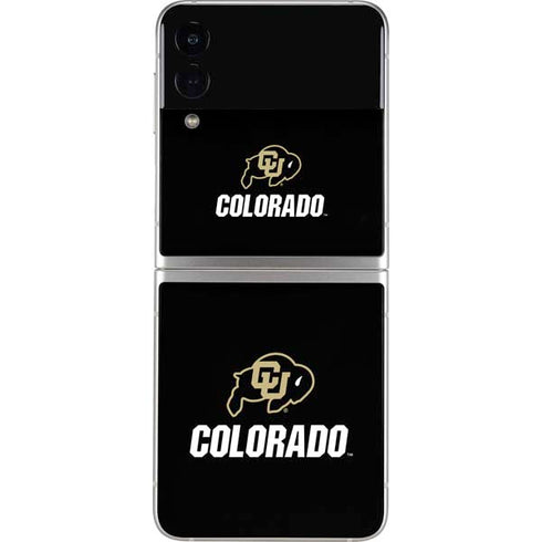 University of Colorado CU Logo on Black Galaxy Z Flip3 5G Skin