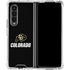 University of Colorado CU Logo on Black Galaxy Z Fold4 5G Clear Case